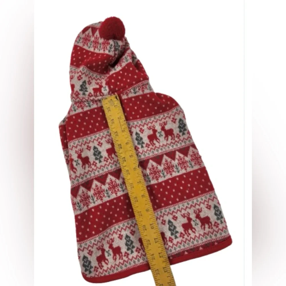 Red Festive Dog Sweater with Hood